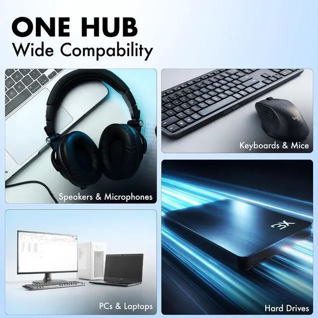 Alt view image 3 of 7 - Type C to 4 Port USB 3.2 Hub 4XUSB 5 Gbps Data Transfer Upto 5Gbps Plug & Play Multiport Type C Hub with 30cm Cable Compatible with MacBook Tablet Smartphones and Type C Enabled Devices