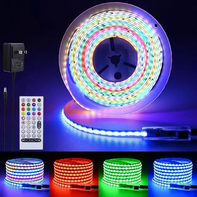 Main image of RGB+IC COB LED Strip 16.4ft WS2811 24V Addressable Color Changing Multicolor RGB LED Tape Lights Kit for Bedroom Gaming Room Party Lights