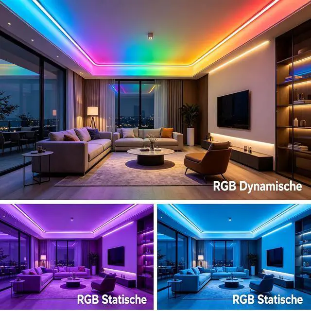 Alt view image 2 of 7 - RGB+IC COB LED Strip 16.4ft WS2811 24V Addressable Color Changing Multicolor RGB LED Tape Lights Kit for Bedroom Gaming Room Party Lights