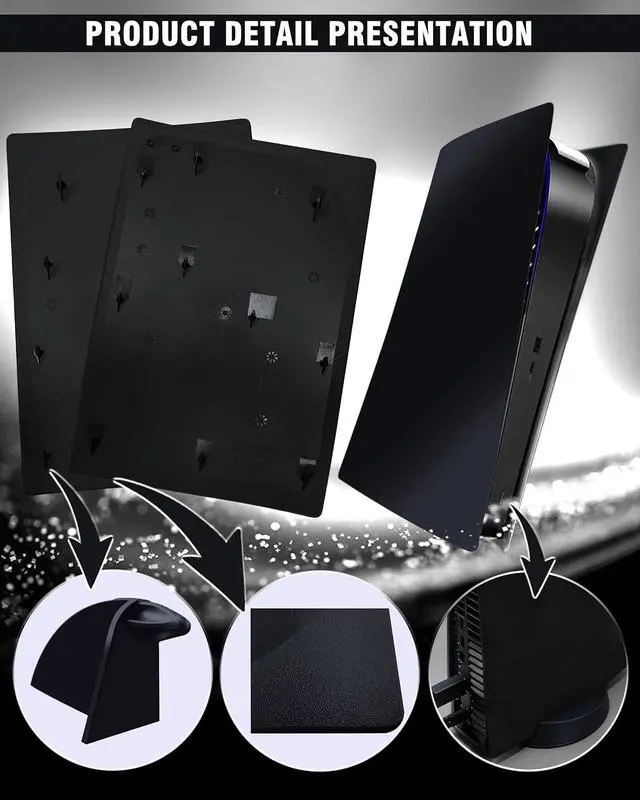 Alt view image 6 of 7 - Faceplate for Digital Edition Anti-Scratch Dustproof Case Replacement Cover Skin Fit for Console (Digital Version) Plates for Accessories Black - 2020 Standard Version