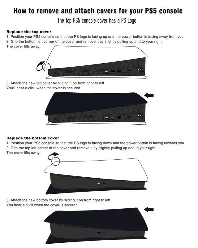 Alt view image 7 of 7 - Faceplate for Digital Edition Anti-Scratch Dustproof Case Replacement Cover Skin Fit for Console (Digital Version) Plates for Accessories Black - 2020 Standard Version