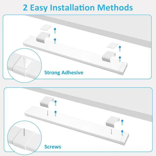 Alt view image 5 of 6 - Under Cabinet Lighting Plug in 14 Inch Linkable Ultra Bright LED Light Bar Renter Friendly Lamp Wired Indoor Lights for Kitchen Cabinet Counter Workbench Desk Shelf Cool White