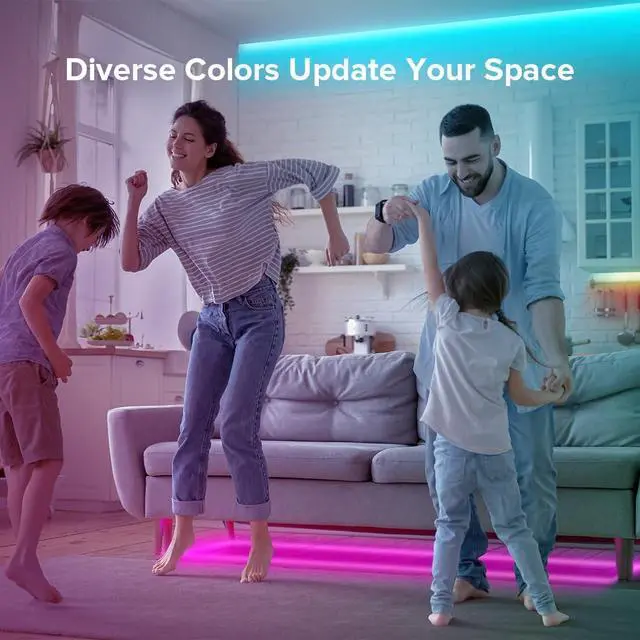 Alt view image 7 of 7 - FCOB COB RGB LED Strip Light UL Listed 810LEDs/m High Density Flexible Color Changing Light DC12V 16.4FT 10mm Width for Bedroom Cabinet Home Indoor Decor(No Adapter or Controller)