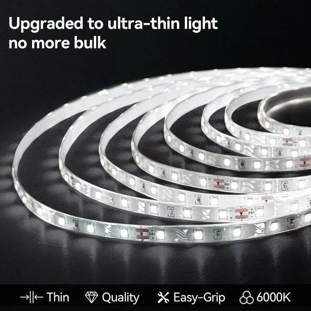 Alt view image 5 of 7 - Solar LED Strip Lights Outdoor 6000K White Solar Rope Light 32.8 FT Waterproof with 8 Modes Remote Control Dusk to Dawn Self-Adhesive Cuttable Decorative Lighting for Step Pool Deck