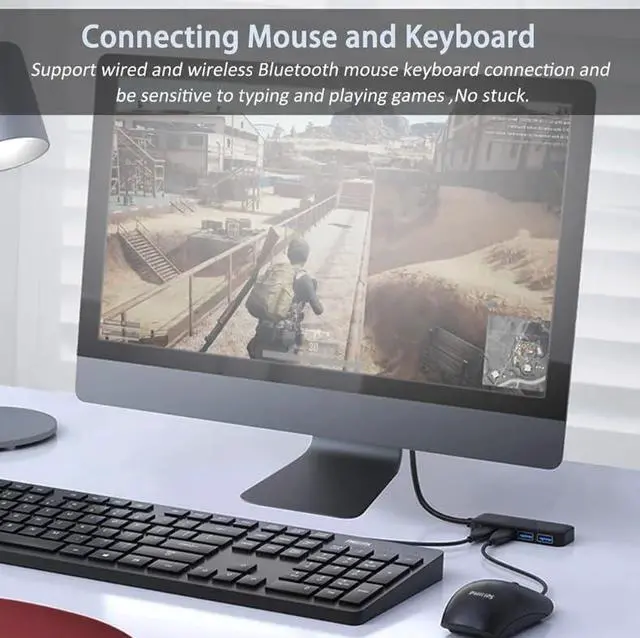 Alt view image 6 of 7 - USB Hub USB Splitter USB 4-Port Extender Multiport USB Adapter USB 3.0 Hub 4-Port USB Hub USB Splitter USB Expander for Laptop Xbox Flash Drive HDD Console Printer Camera Keyborad Mouse