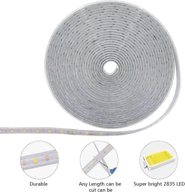 Alt view image 7 of 7 - 33Ft Solar Strip Lights Outdoor 640 LED Solar Strip Lights with 8 Modes Remote Timer Flexible Waterproof Tape Lights for Garden Yard Party Decor (Warm White)