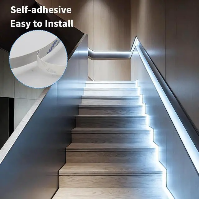 Alt view image 7 of 7 - Dimmable LED Strip Lights with Knob Dimmer 20ft 6500K Daylight White 360 LEDs 12V Flexible Bright Lights with Strong Adhesive for Kitchen Cabinet Mirror Bedroom Christmas Decor