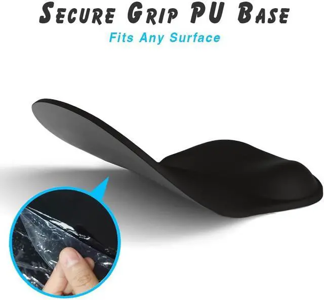 Alt view image 5 of 7 - ErgoComfort Gel Wrist Rest Mouse Pad-Ergonomic Office Mousepad with Wrist Support-Non-Slip Design Desk Accessories Mat for Home&Game Decor (01Black)