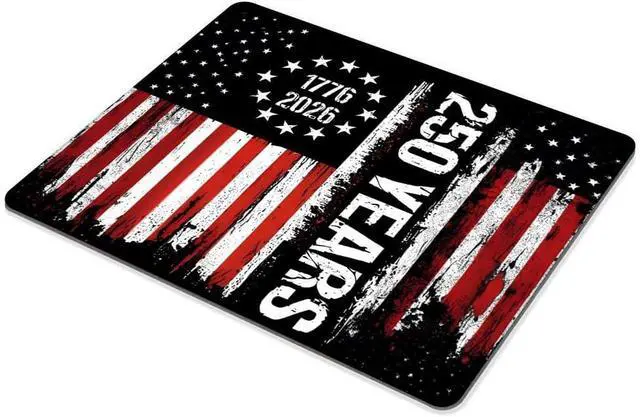 Alt view image 5 of 6 - The 250th Anniversary of the United States Customized Mousepad Non-Slip Rubber Base Mouse Pads for Computers Laptop