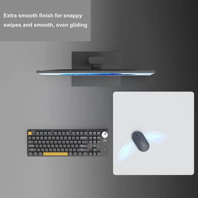 Alt view image 3 of 7 - Erpere Glass Mouse Pad 17.7 L x 15.7 W White Mousepad Gaming Large Hard Mouse Pad for Speed & Precision
