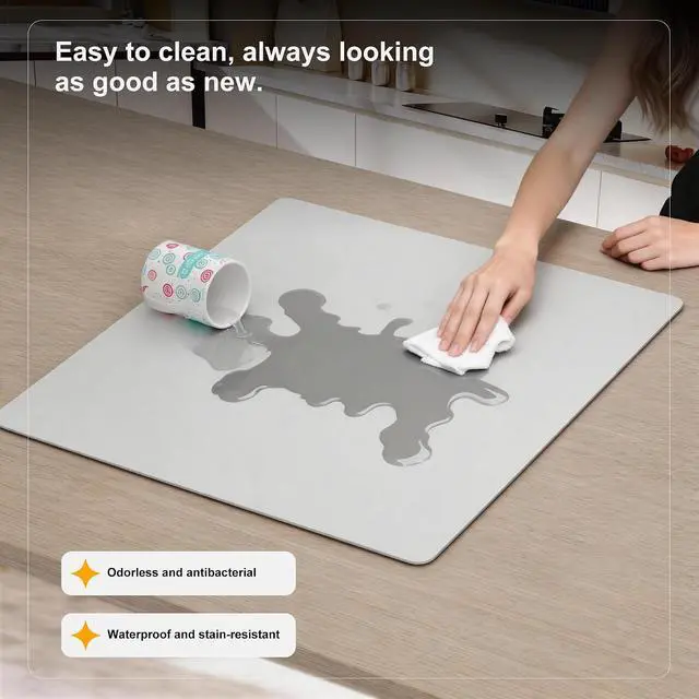 Alt view image 6 of 7 - Erpere Glass Mouse Pad 17.7 L x 15.7 W White Mousepad Gaming Large Hard Mouse Pad for Speed & Precision