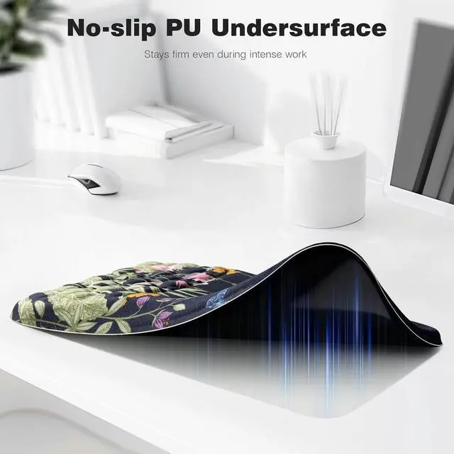 Alt view image 5 of 7 - Mouse Pad with Wrist Rest Floral Ergonomic Comfortable Pain Relief Mousepad Wrist Support for Computer Office