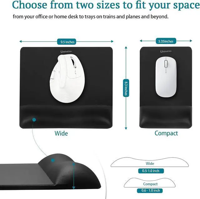 Alt view image 3 of 7 - Wide Size Mouse Pad with Wrist Rest Premium PU Material Low-Rebound Cushion Ergonomic Design Comfortable Wide-Size Operation Smooth Mouse Control with Hard Plate Reduces Fatigue(Gray)