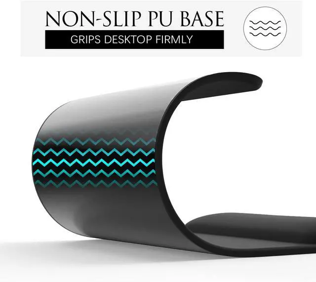 Alt view image 4 of 7 - Ergonomic Mouse Pad with Gel Wrist Rest 10 x 7.25 in Black | 40% Larger Rectangular Design-No More Hitting Edges Mid-glide Savior of Pain Relief Smooth Lycra Surface Non-Slip PU Base