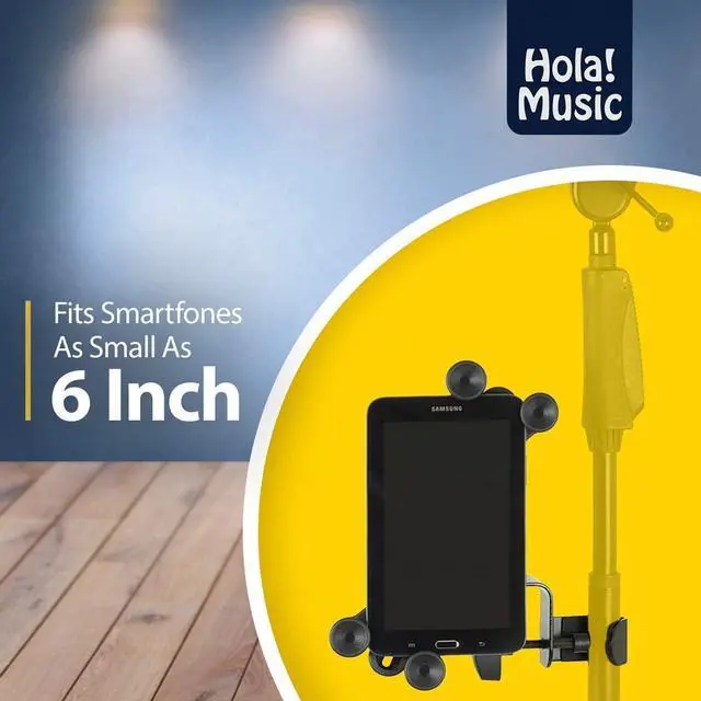 Alt view image 6 of 6 - HM-MTH Microphone Music Stand Tablet Smartphone Holder Mount - Fits Devices from 6 to 15 Inch