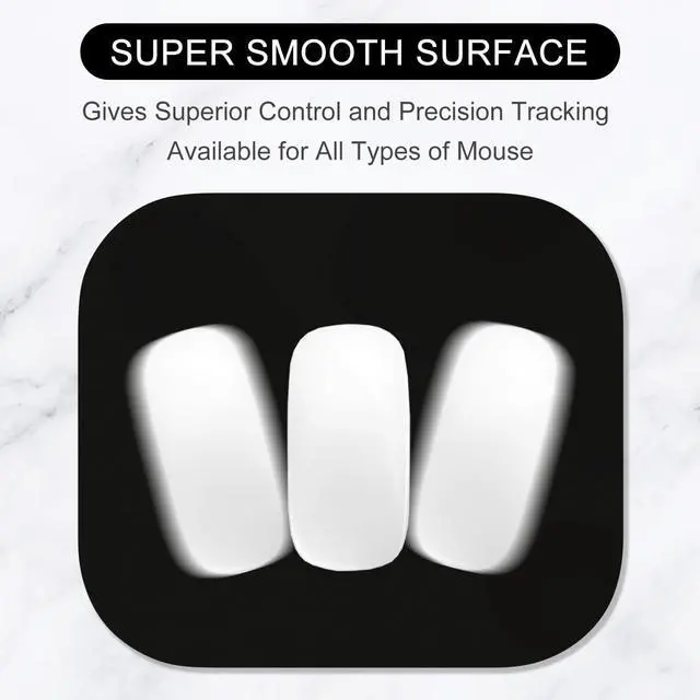 Alt view image 2 of 7 - Mouse Pad Premium-Textured Small Square Mousepad 8 x 9 Inch Black Thick 3 mm Anti-Slip Waterproof Rubber Pretty Cute Computer Mat for Office Home Gaming Laptop Men Women Kids