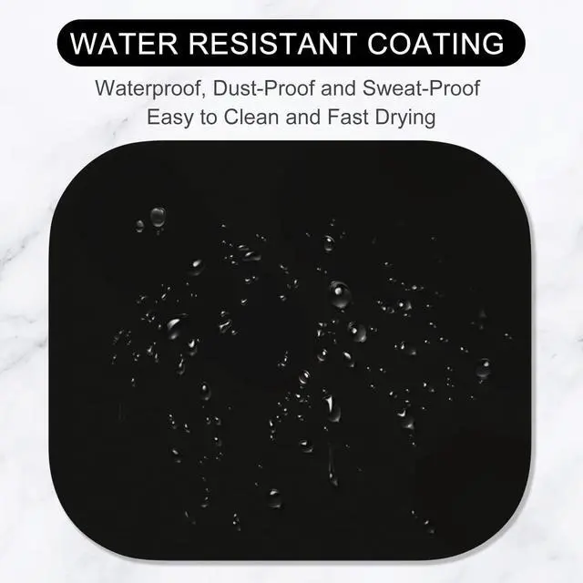 Alt view image 4 of 7 - Mouse Pad Premium-Textured Small Square Mousepad 8 x 9 Inch Black Thick 3 mm Anti-Slip Waterproof Rubber Pretty Cute Computer Mat for Office Home Gaming Laptop Men Women Kids