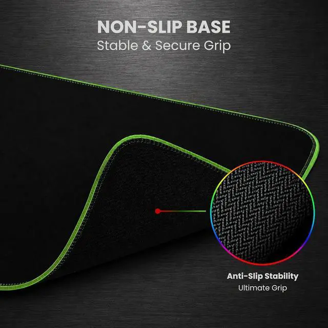 Alt view image 6 of 7 - RGB Mouse Pad 35.4×15.7 Inches Extended LED Mouse Pad with 14 Lighting Modes Gaming Desk Mat PC Gaming Accessories Large Keyboard Pad with Non-Slip Rubber Base.