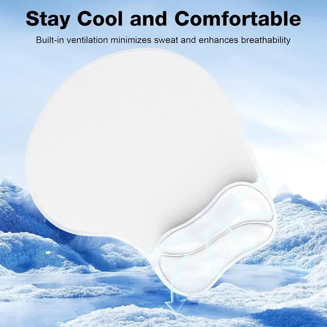 Alt view image 3 of 6 - Gel Mouse Pad with Wrist Rest Ergonomic Comfortable Computer Wrist Support for Laptop Pain Relief Mousepad with Non-Slip PU Base for Office & Home Clear