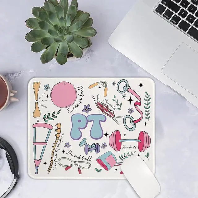 Alt view image 5 of 7 - Physical Therapy Mouse Pad for Desk 8x9.5 in | PT Physiotherapy Physical Therapist Gifts Mousepad Mouse Mat for Home Office Desk Accessories Supplies