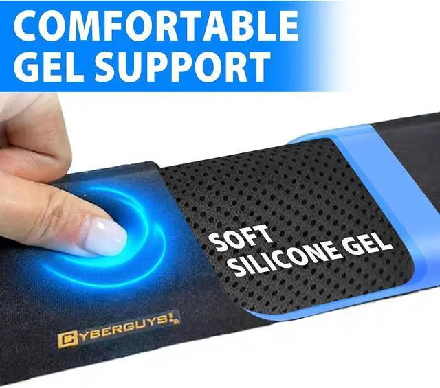 Alt view image 4 of 7 - Ergonomic Keyboard Wrist Rest and Mouse Pad Set Silicone Gel Wrist Support with Non-Slip PU Base Soft Lycra Desk Accessories for Office Gaming & Laptop