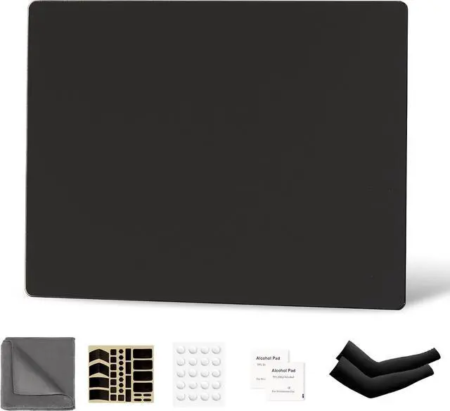 Main image of Glass Gaming Mouse Pad Hard Mousepad for Gaming 13.7 x 9.8 Ultra-Smooth Micro-Etched Surface Mousepad Improved Precision & Speed Anti-Slip Base Black
