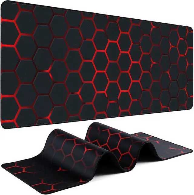 Main image of Gaming Mouse Pad - (31.5×11.8) Honeycomb Large Mouse Pads for Desk - Desk Mat for Keyboard and Mouse with Non-Slip Base Desks Pad Matfor Game/Office & Home