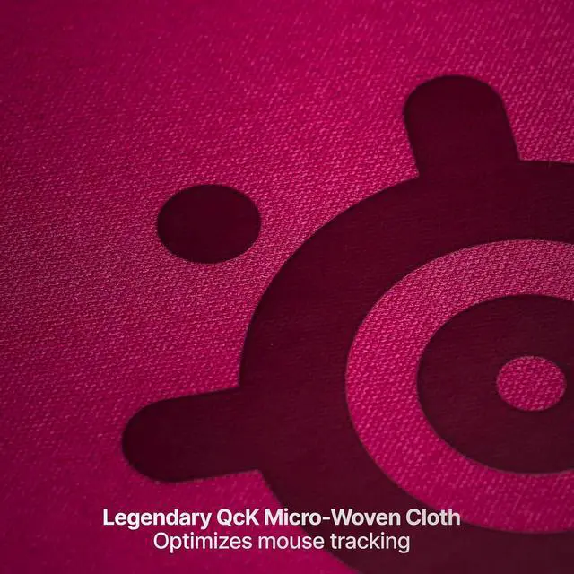 Alt view image 3 of 7 - QcK Heavy Gaming Mousepad Thicker Non-Slip Silicone Rubber Base Peak Tracking Optimized for Gaming FPS MOBAs RTS MMO XXL Size 900 mm x 400 mm x 4 mm Magenta