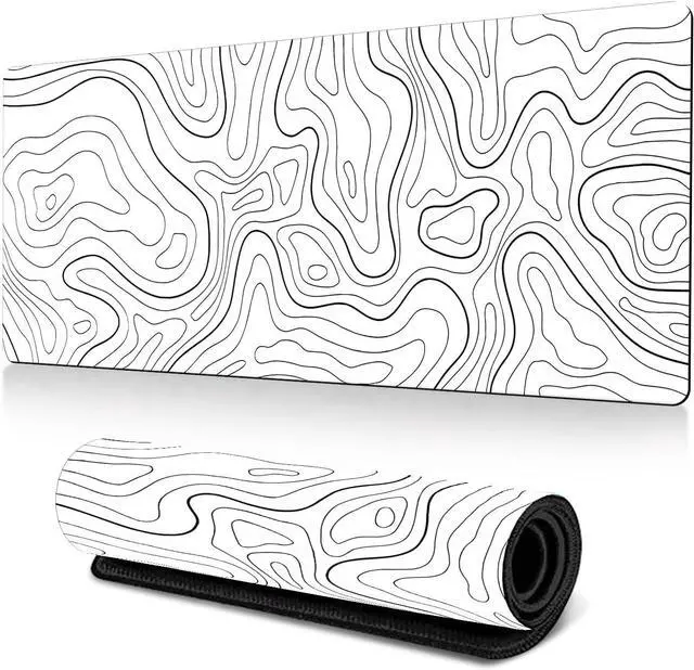 Main image of 31.5 x 15.7 Large Gaming Mouse Pad Big Gaming Mouse Pad Mat Waterproof Non-Slip Rubber Base Big Long Keyboard Pad with Stitched Edges for Desk Office Gaming White