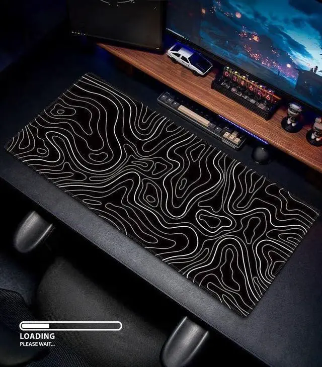 Alt view image 7 of 7 - 31.5 x 15.7 Large Gaming Mouse Pad Big Mouse Pad Mat Waterproof Non-Slip Rubber Base Big Long Keyboard Pad with Stitched Edges for Desk Office Black