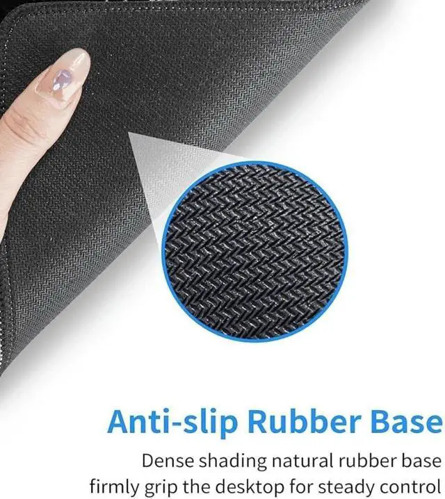 Alt view image 4 of 7 - 31.5 x 15.7 Large Gaming Mouse Pad Big Mouse Pad Mat Waterproof Non-Slip Rubber Base Big Long Keyboard Pad with Stitched Edges for Desk Office Black