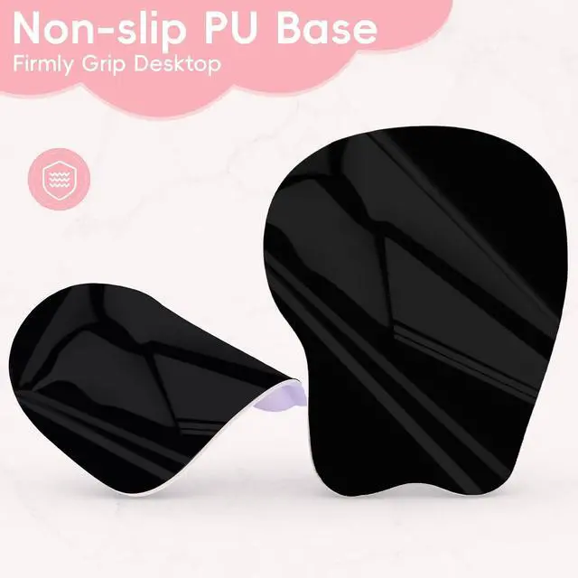 Alt view image 4 of 7 - Wrist Support Mouse Pad Anti Slip Rubber Wrist Rest Mousepad 9in X 8in Small Desktop Notebook Mouse Mat for Working and Gaming (M-Pink Floral)