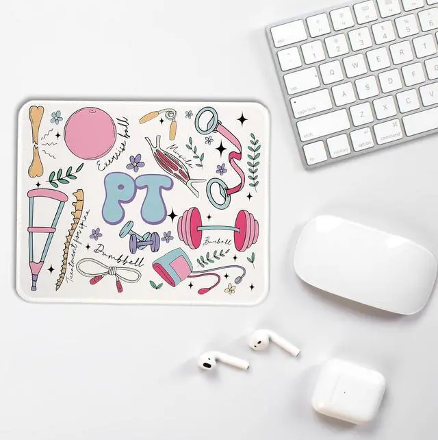 Alt view image 7 of 7 - Physical Therapy Mouse Pad for Desk 8x9.5 in | PT Physiotherapy Physical Therapist Gifts Mousepad Mouse Mat for Home Office Desk Accessories Supplies