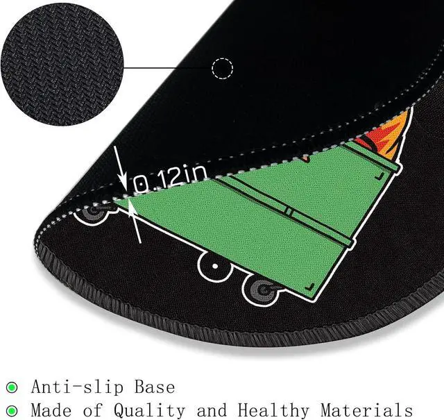 Alt view image 5 of 7 - Funny Goose Mouse Pad - 8.6 Inch Round Non-Slip Office Desk Mat Cute Humorous Gift for Coworkers Boss Premium Stitched Washable Mousepad for Computer Laptop Office Desk Accessories