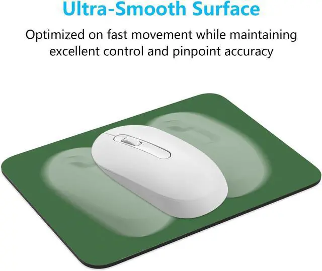 Alt view image 5 of 7 - Small Mouse Pad 6 x 8 Inch Thick Rubber Premium-Textured Non-Slip Portable & Washable Mini Mouse Mat for Women Men Wireless Laptops Keyboard Tray Gaming Computer Office Travel Forest Green
