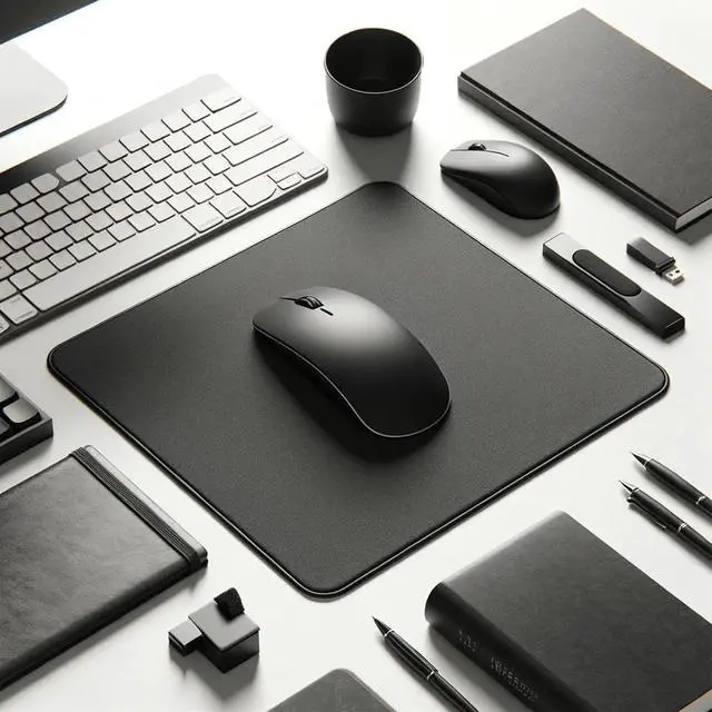 Alt view image 3 of 5 - 2 Pack Mouse Pad Computer Mouse Mat with Anti-Slip Rubber Base Easy Gliding Washable & Durable Cloth Surface Portable Optimal Size 9.5x7.9 Inch for Office Laptop Computer Black