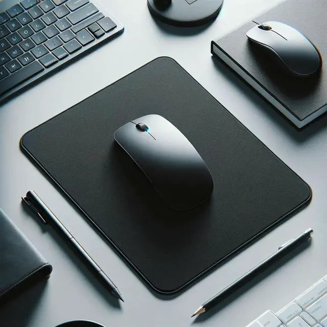 Alt view image 5 of 5 - 2 Pack Mouse Pad Computer Mouse Mat with Anti-Slip Rubber Base Easy Gliding Washable & Durable Cloth Surface Portable Optimal Size 9.5x7.9 Inch for Office Laptop Computer Black