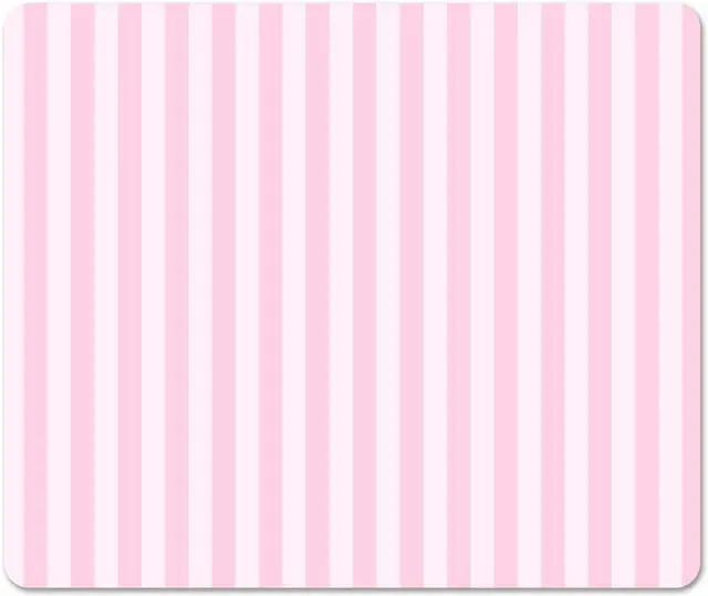 Main image of Square Light Pink Mouse Pad Small Cute Pastel Striped Computer Mouse Pads Non-Slip Rubber Base Aesthetic Mousepad Washable Cloth Mouse Mat Decor Gifts Coworker Gift for Girls Kids
