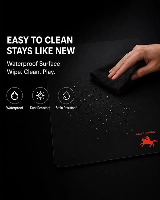 Alt view image 6 of 7 - Tempered Glass Gaming Mouse Pad Micro-Etched Ultra-Smooth Surface Hard Mouse Pad for Fast Glide Precision Tracking Speed & Control Non-Slip Base 16.1 x 12.2