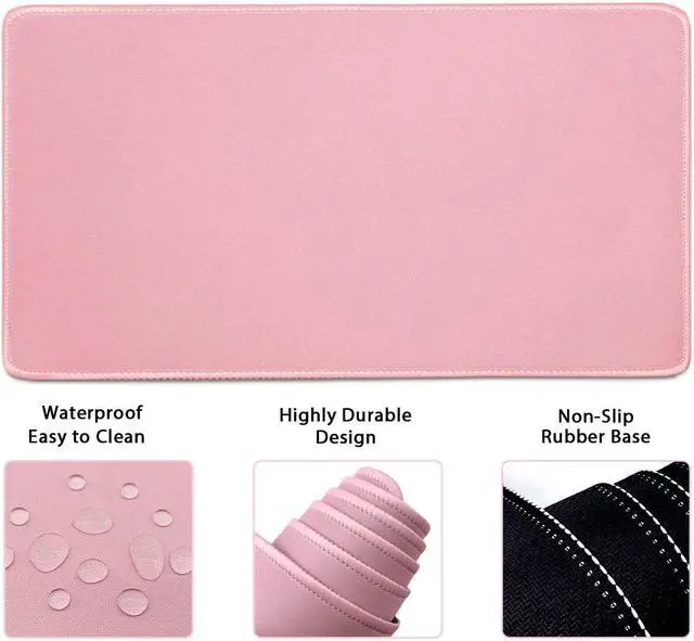 Alt view image 5 of 7 - Keyboard Wrist Rest Large Mouse Pad Wrist Support for Computer 4 in 1 Memory Foam Keyboard Pad Desk Mat Ergonomic Hand Rest Wrist Cushion for Home Office Gaming-Pink