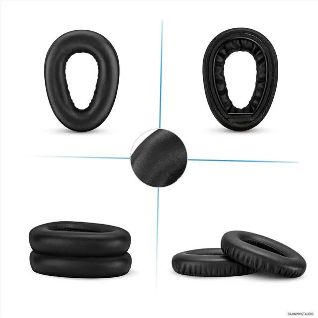 Alt view image 7 of 7 - Sheepskin Leather Earpads for Sennheiser PXC480 PXC550 PXC 550-II MB660 UC MB 660 MC Headphones Soft Replacement Cushions Extra Comfort By Brainwavz (Black)