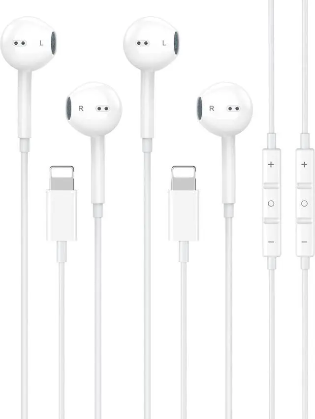 Main image of MFi Certified Wired Earbuds for iPhone Lightning Headphones/Earphones | 2Pack Wired Earbuds with Built-in Mic & Volume Control HiFi Stereo Nosie Reduction Earphones for iPhone 14 13 12 11 XS XR X 8