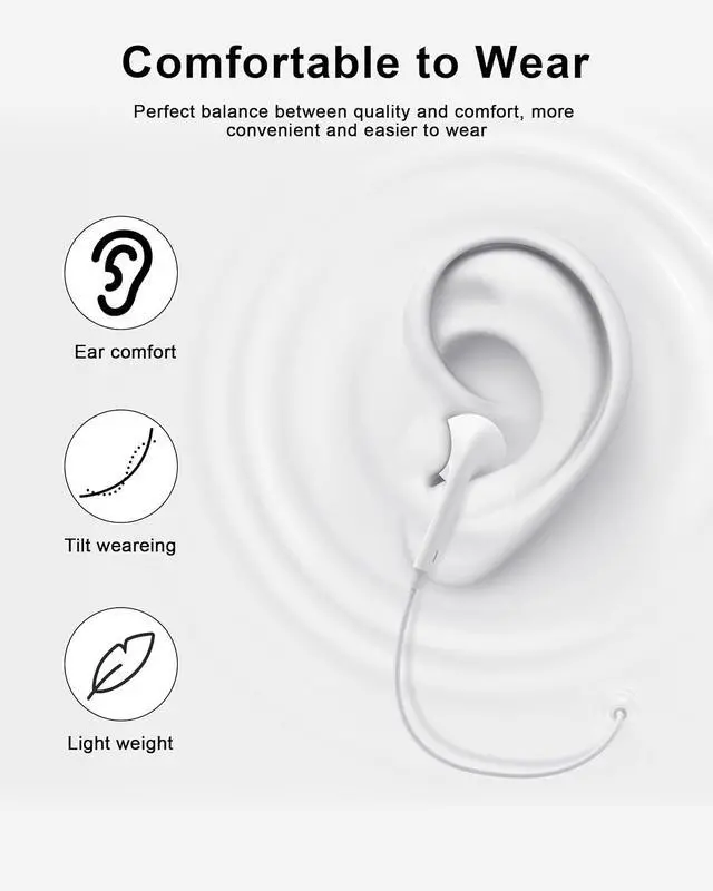 Alt view image 2 of 7 - MFi Certified Wired Earbuds for iPhone Lightning Headphones/Earphones | 2Pack Wired Earbuds with Built-in Mic & Volume Control HiFi Stereo Nosie Reduction Earphones for iPhone 14 13 12 11 XS XR X 8