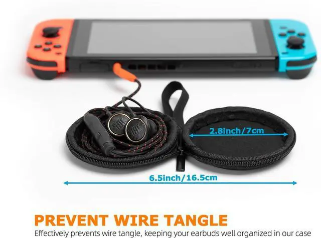Alt view image 3 of 7 - Mini-Portable Hard Shell Earbuds Case for EarPods Headphones USB-C Wired Ear Buds/Skullcandy Jib Wired Earbuds Travel Case for Earphones Earplugs (1 Black)