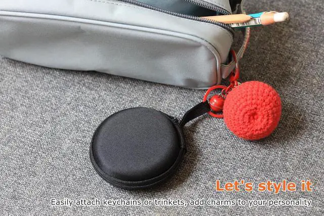 Alt view image 7 of 7 - Mini-Portable Hard Shell Earbuds Case for EarPods Headphones USB-C Wired Ear Buds/Skullcandy Jib Wired Earbuds Travel Case for Earphones Earplugs (2 Black)