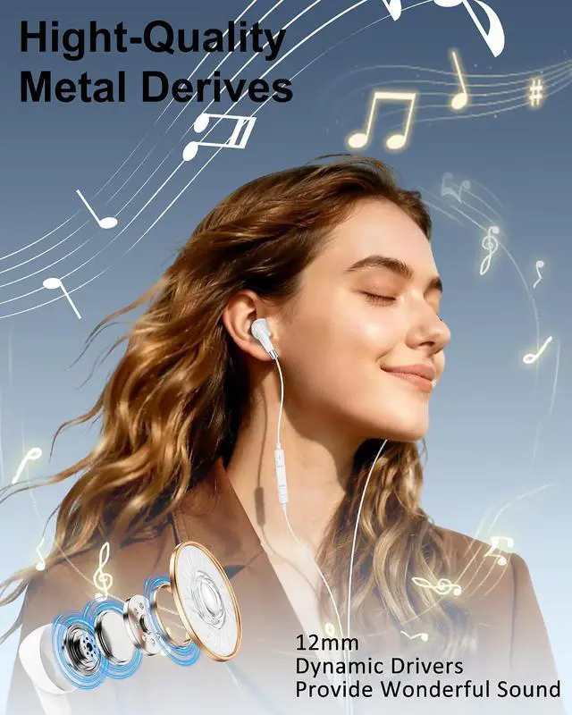 Alt view image 2 of 7 - Lightning Earbuds for Wired Headphones with Microphone for iPhone | MFI Corded Earphones EarPods Audifonos HiFi In-Ear Buds for Gym Commuting iPhone 14 Pro Max 13 12 11 SE2 XS XR X 8 Plus 7 6s