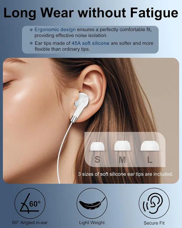 Alt view image 5 of 7 - Lightning Earbuds for Wired Headphones with Microphone for iPhone | MFI Corded Earphones EarPods Audifonos HiFi In-Ear Buds for Gym Commuting iPhone 14 Pro Max 13 12 11 SE2 XS XR X 8 Plus 7 6s