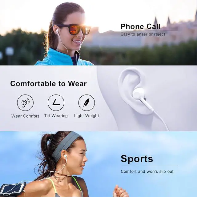 Alt view image 6 of 7 - USB C Headphones for iPhone 17/16/15 Pro Max Plus Type C Earbuds for iPad Pro Air Mini Earphones for MacBook Series for Google Pixel