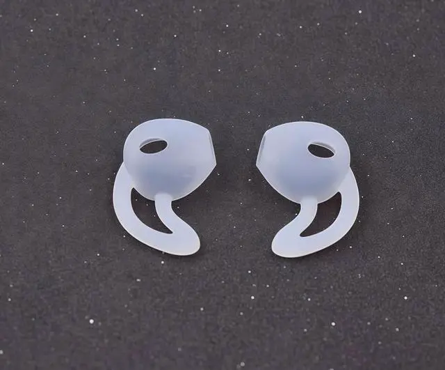 Alt view image 4 of 5 - Ear Gel for iPhone EarPods Anti-Slip Soft Silicone Replacement Earbud Tips 4 Pairs Sport Ear Hooks Covers for iPhone 7/6s/6 Plus/5s/5c/SE Clear Ear Buds Tips for Wired Earphone