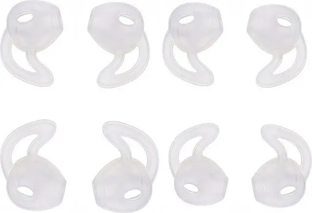 Alt view image 5 of 5 - Ear Gel for iPhone EarPods Anti-Slip Soft Silicone Replacement Earbud Tips 4 Pairs Sport Ear Hooks Covers for iPhone 7/6s/6 Plus/5s/5c/SE Clear Ear Buds Tips for Wired Earphone
